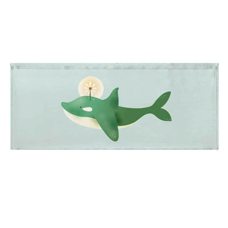 Bedruckter Sukkulenten-Aquarell-Läufer für Küche und Eingangsbereich