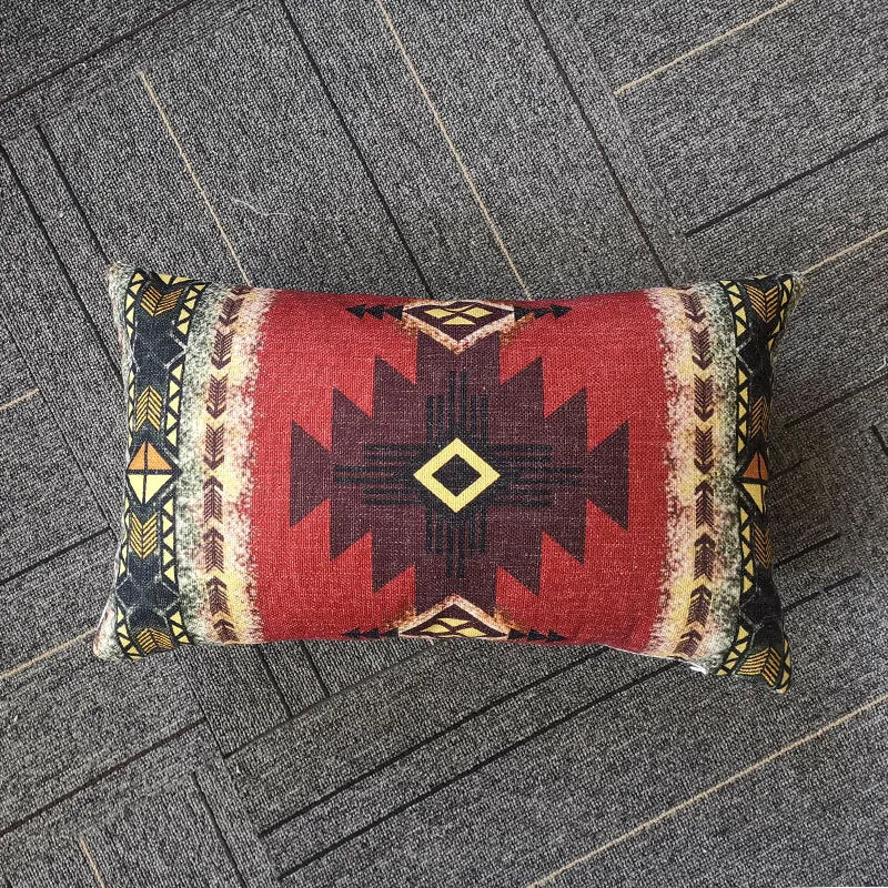 Ikat-Print Quadrat Decorative Throw Kissenbezug mit verborgener Reißverschluss