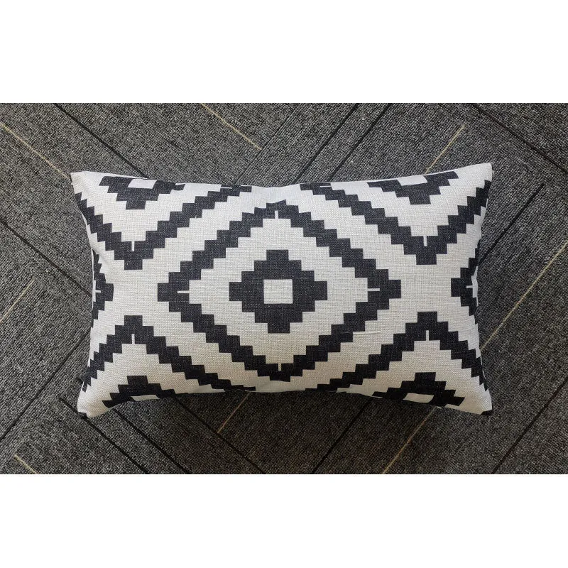 Ikat-Print Quadrat Decorative Throw Kissenbezug mit verborgener Reißverschluss
