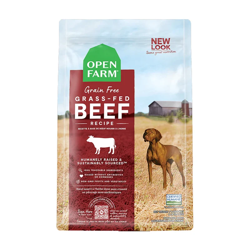 Expiry Date 23-Dec-26 Open Farm Grain Free Grass-Fed Beef Dry Dog Food - 4.98KG