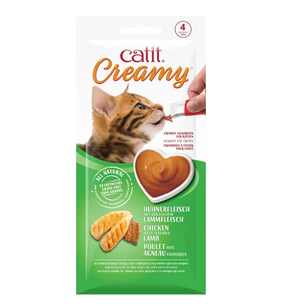 Expiry Date 04-Dec-26 Catit Creamy Lickable Chicken with Lamb Cat Treats - 40G