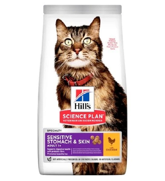 Expiry Date 30-Nov-26 Hill's Science Plan Sensitive S & Skin Chicken Adult Dry Cat Food - 1.5KG