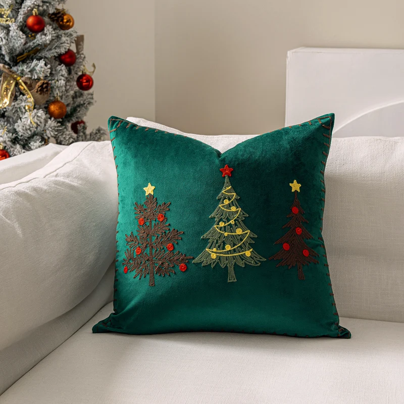 Dekoratives Weihnachts-Wurfkissen mit Hirschsilhouette