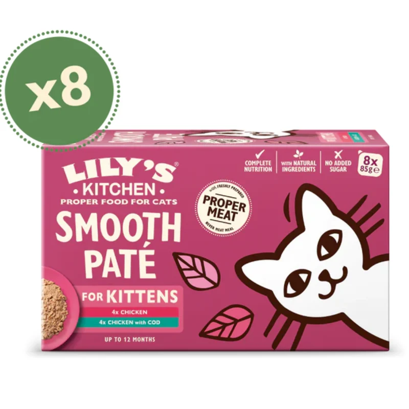 Expiry Date 30-Nov-26 Lily's Kitchen Pate for Kittens Multipack Wet Cat Food - 8X85G