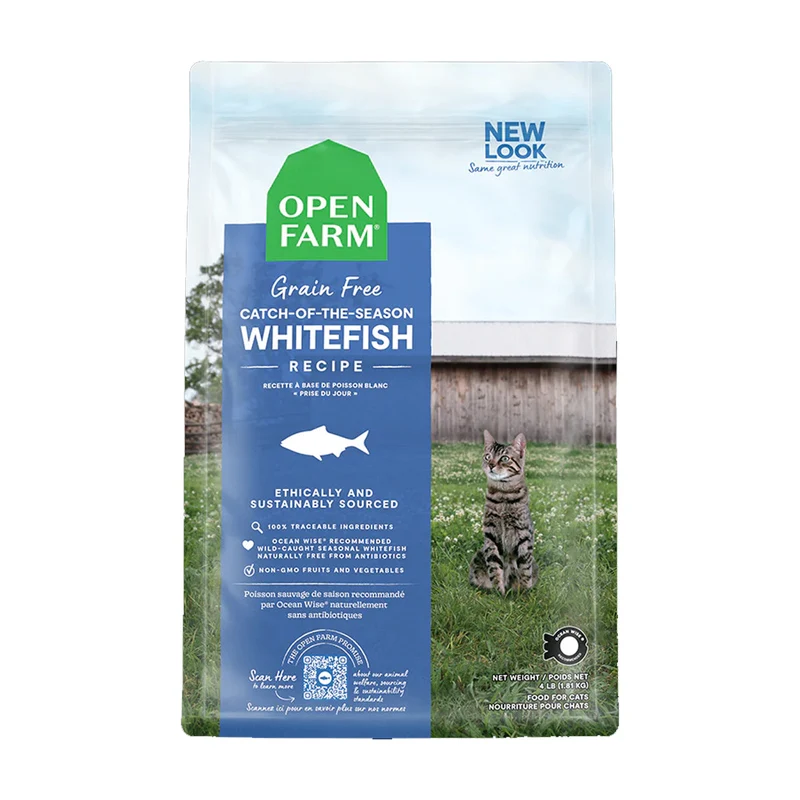 Expiry Date 02-Nov-26 Open Farm Grain Free Catch of the Season Whitefish Dry Cat Food - 1.81KG