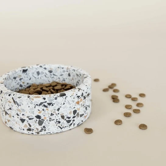 Kentucky Hundenapf Terrazzo Stein - Weiß