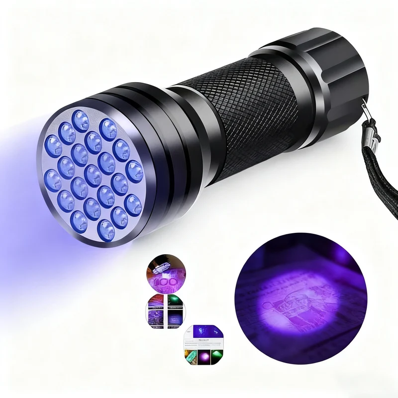 UV-Taschenlampe mit Aluminium-Gehäuse