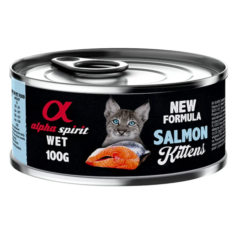 Expiry Date 31-Dec-26 Alpha Spirit Salmon Kitten Wet Food - 100G