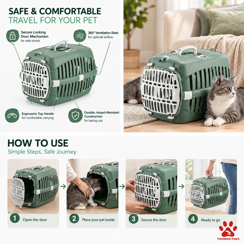 Regalia Pet Travel Carrier For Small Cat & Dogs