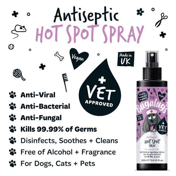 Bugalugs Antiseptic Hot Spot Spray For Pets 200ML