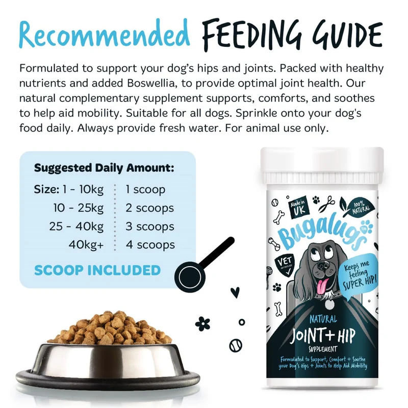 Bugalugs Joint & Hip Supplement Powder for Dogs 80G
