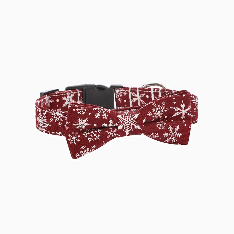 Snowflakes Pet Collar & Bandana