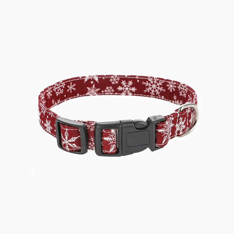 Snowflakes Pet Collar & Bandana