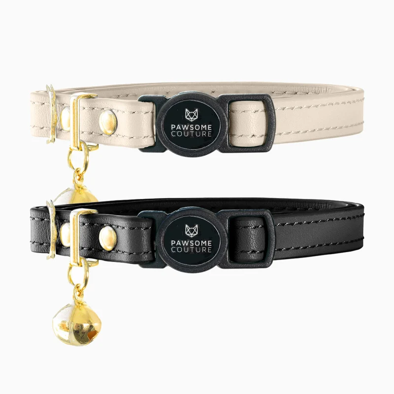 Luxury Leather Cat Collars