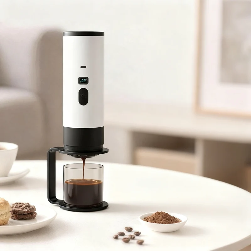 Tragbare Espresso-Kaffeemaschine mit Akku, 0,5 L