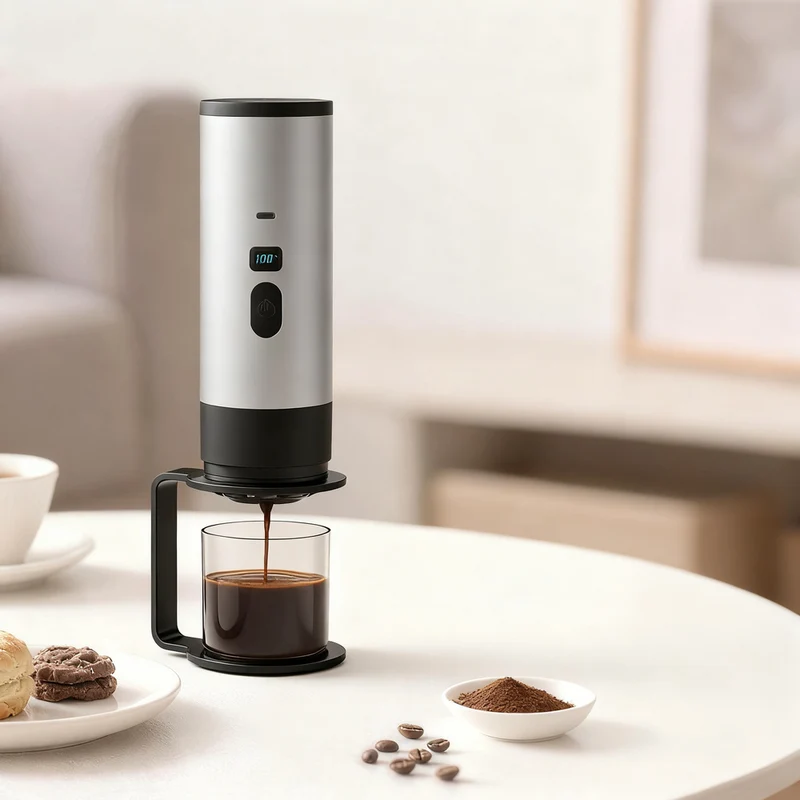 Tragbare Espresso-Kaffeemaschine mit Akku, 0,5 L