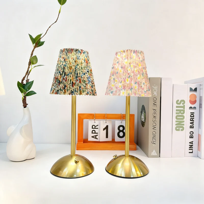 Stoff-Tischlampe mit Touchschalter, 12 Modell