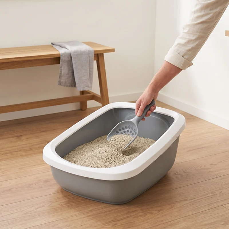 Savic Macro Cool Grey Cat Litter Scoop for Coarse Clumping Litter 22.5x11.5x4.5cm