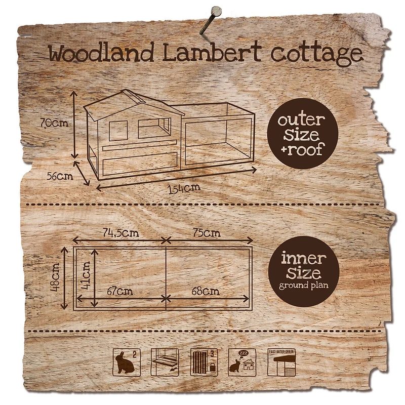 Woodland Kaninchenstall Lambert Cottage