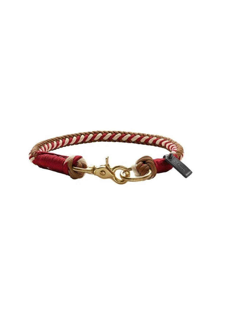 Hunter Tinnum-Halsband – Rot/Beige