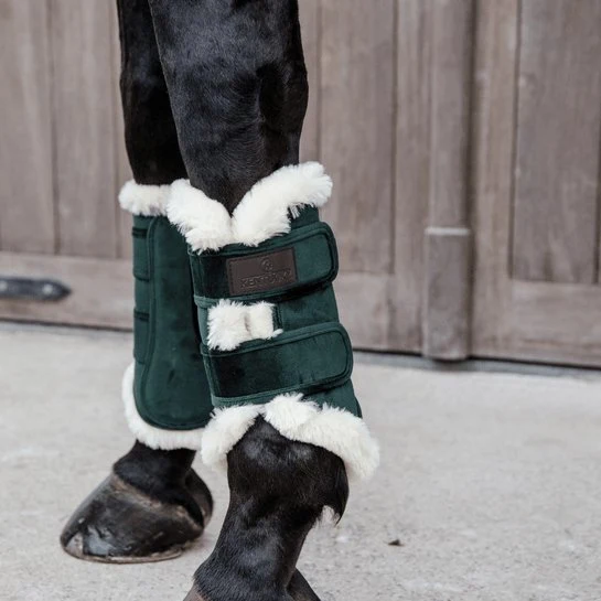 Kentucky – Velours-Dressur-Leggings – Kieferngrün