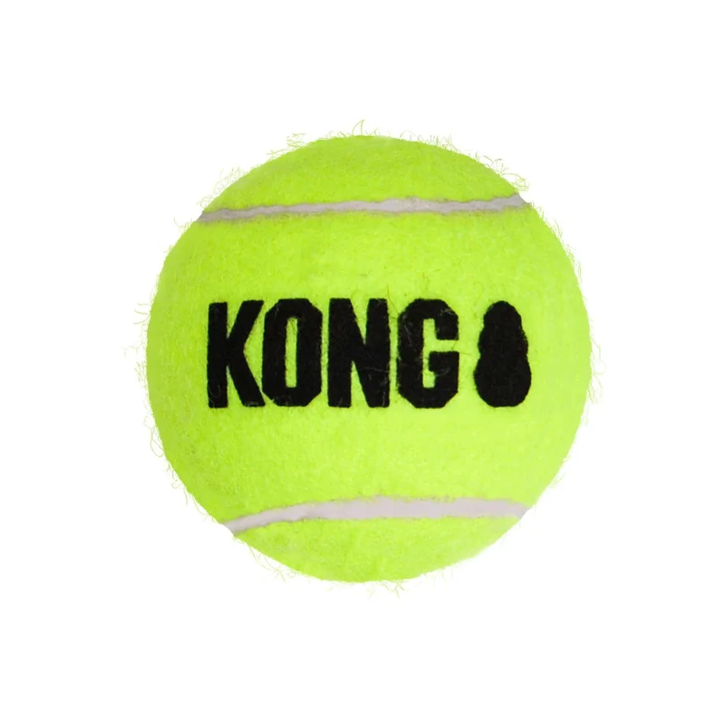 KONG SqueakAir Non-Abrasive Tennis Ball Squeaky Fetch Toy for Dogs Medium Pack of 3