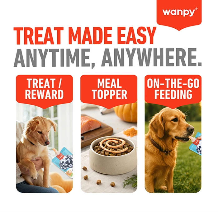 Wanpy Tasty Meat Paste Beef With Carrot & Pea Dog Treats 90G
