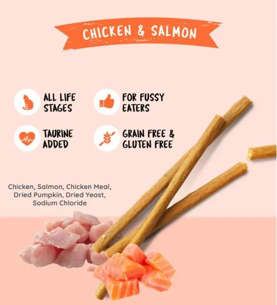 Kit Cat Grain Free Cat Stick Chicken & Salmon 15G