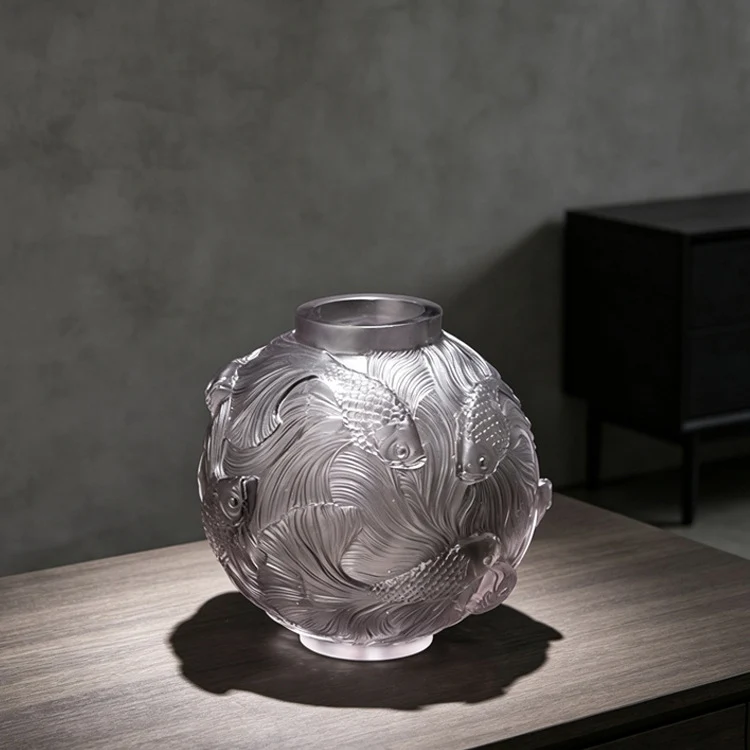Frosted dekorative Fisch Vase
