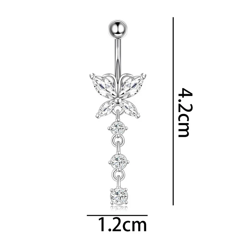 Titan-Piercingstab, flache Basis, Innengewinde