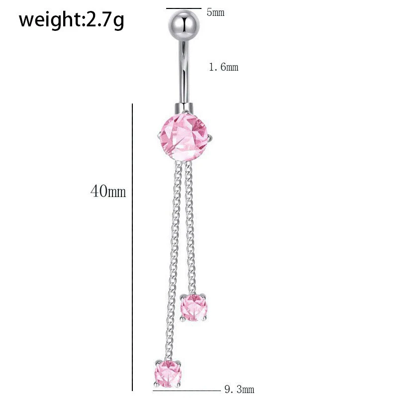 Titan-Piercingstab, flache Basis, Innengewinde