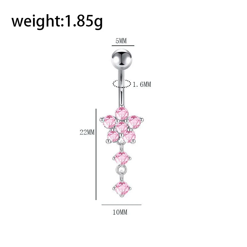 Titan-Piercingstab, flache Basis, Innengewinde