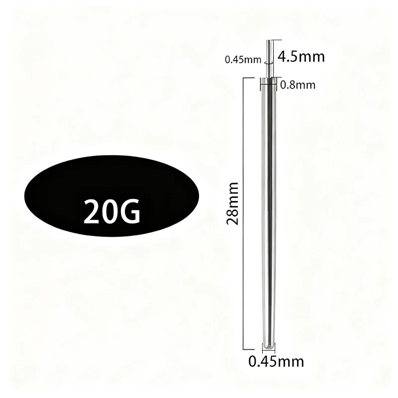 Titan-Piercingstab, flache Basis, Innengewinde