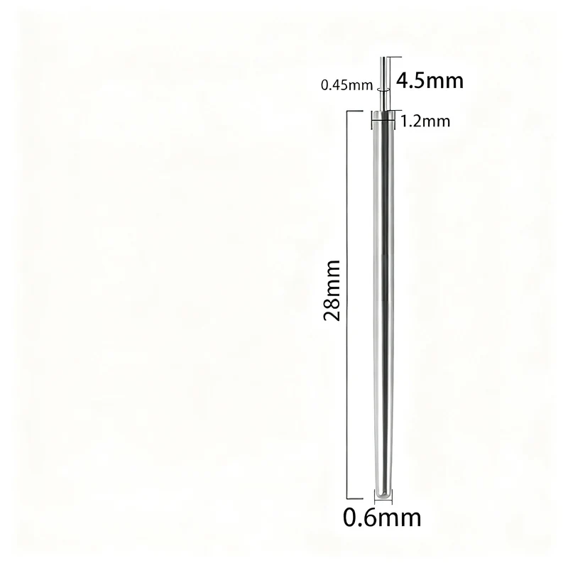Titan-Piercingstab, flache Basis, Innengewinde