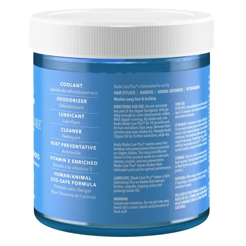 Andis Blade Care Plus 7-in-1 Cleaning & Cooling Blade Dip Jar for Clipper Blades 16OZ