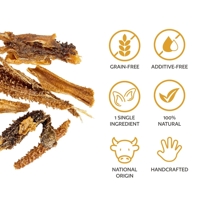 Hobbitalf Air-Dried Green Lamb Tripe Gut Sticks Dog Chew Treats 150G