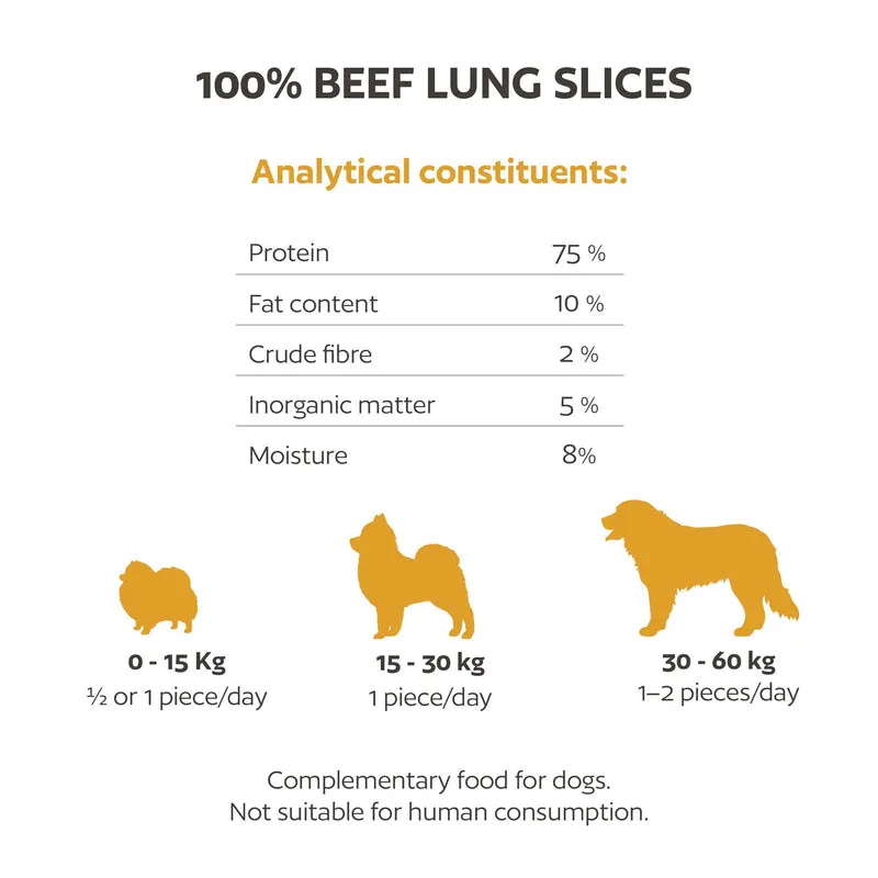 Hobbitalf Air-Dried Beef Lung Fillet Dog Chew Treats 150G