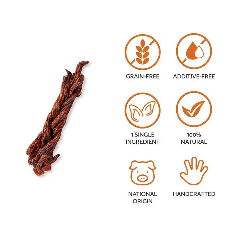 Hobbitalf Air-Dried Braided Lamb Pizzle Dog Chew Treats 20CM