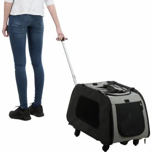 Trolley aus Nylon - 34×43×67 cm - Schwarz/Grau
