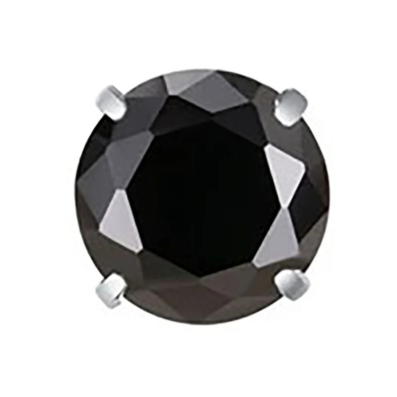 Ohrstecker aus Titanlegierung mit Zirkonia, Schraubverschluss