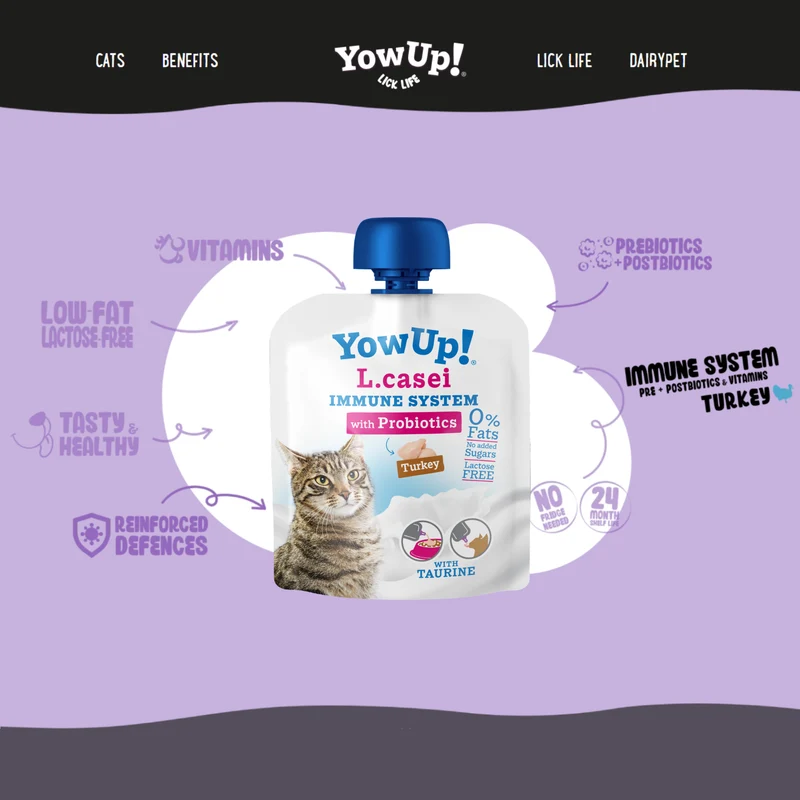 YowUp L.Casei Turkey Cat Wet Food - 85G - Pack of 10