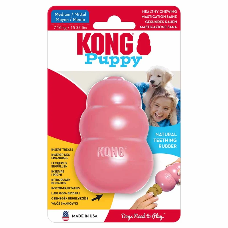 Kong Puppy Natural Teething Rubber Cone Chew Toy