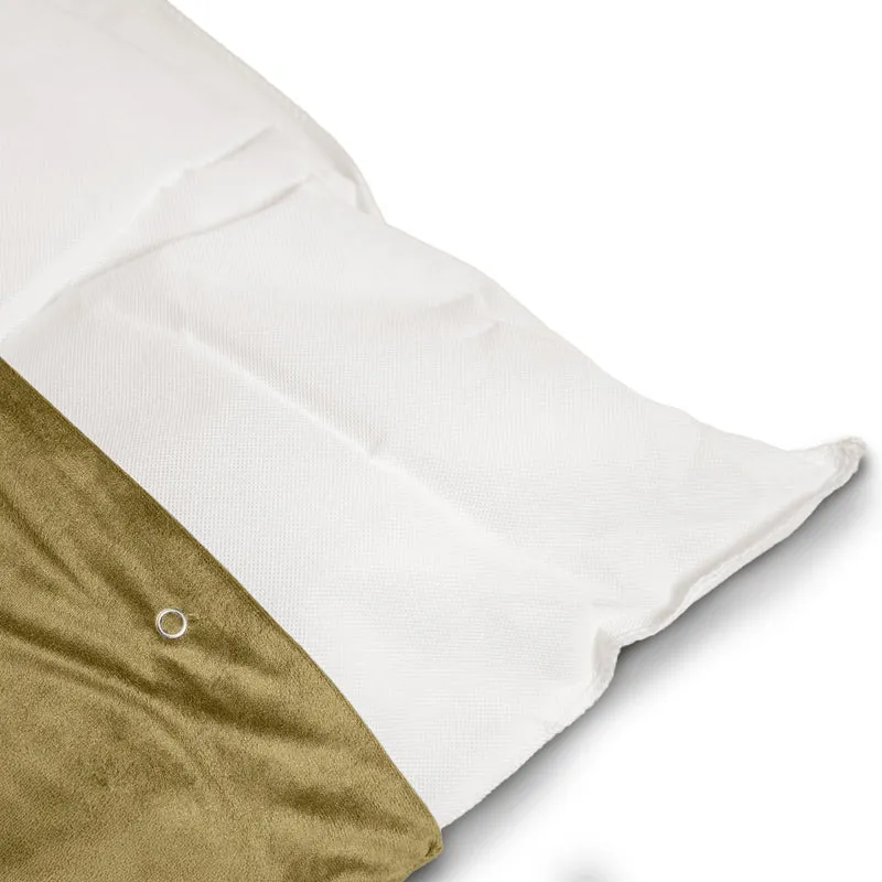 Regalia Velvet Deep Duvet Non-Slip Dog Bed - Green/Medium