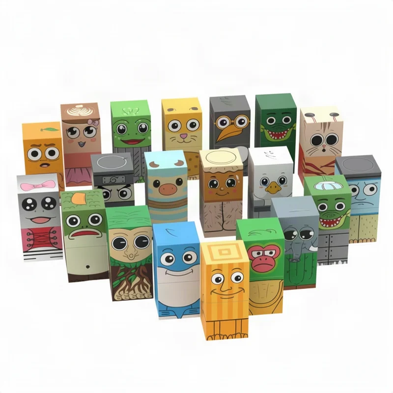 Magnetische Bausteine, Domino-Stil