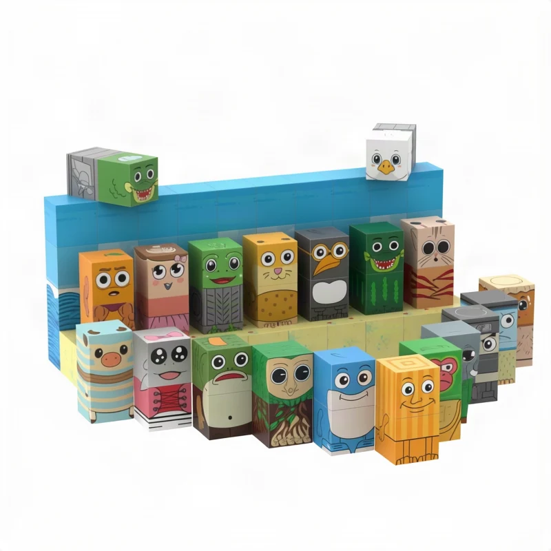 Magnetische Bausteine, Domino-Stil