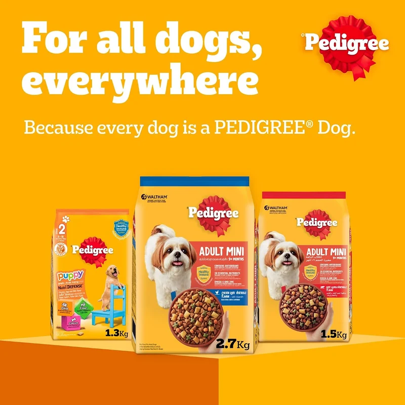 Pedigree Puppy Chicken, Eggs & Milk Dry Dog Food 1.3KG