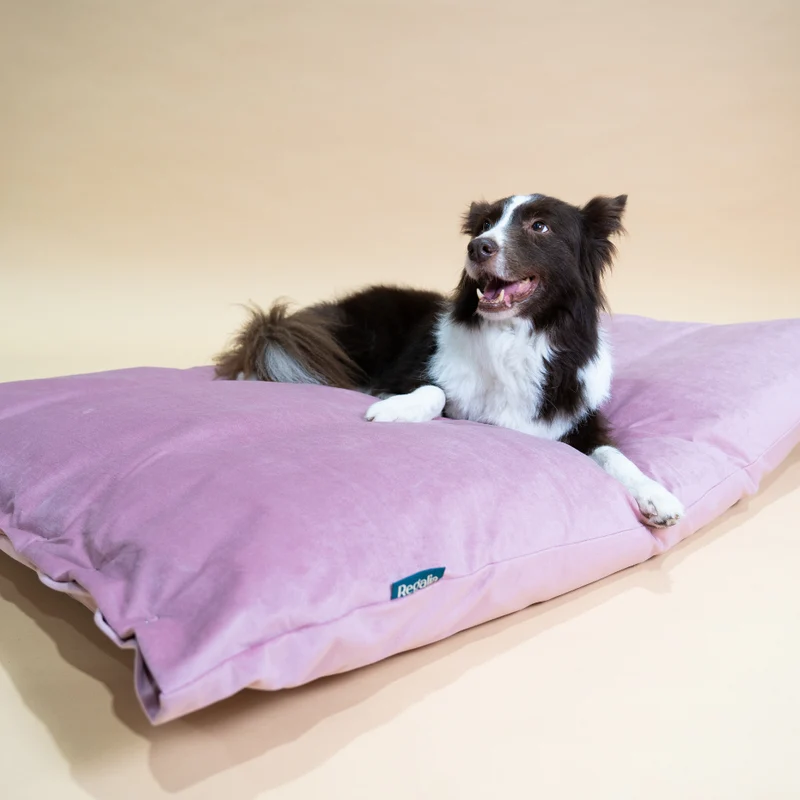 Regalia Velvet Deep Duvet Non-Slip Dog Bed - Rose/Large