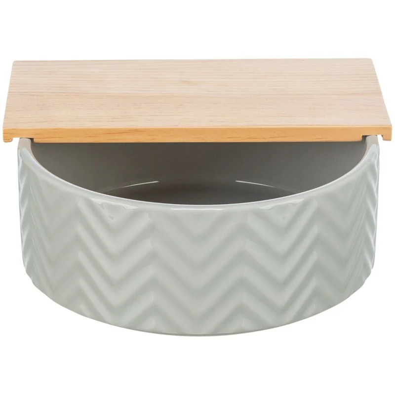 Trixie Ceramic Sand Bath with Wooden Platform for Small Pets - 20X21X8CM