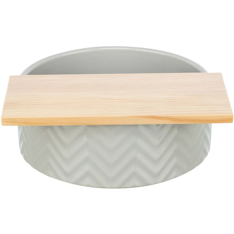 Trixie Ceramic Sand Bath with Wooden Platform for Small Pets - 20X21X8CM