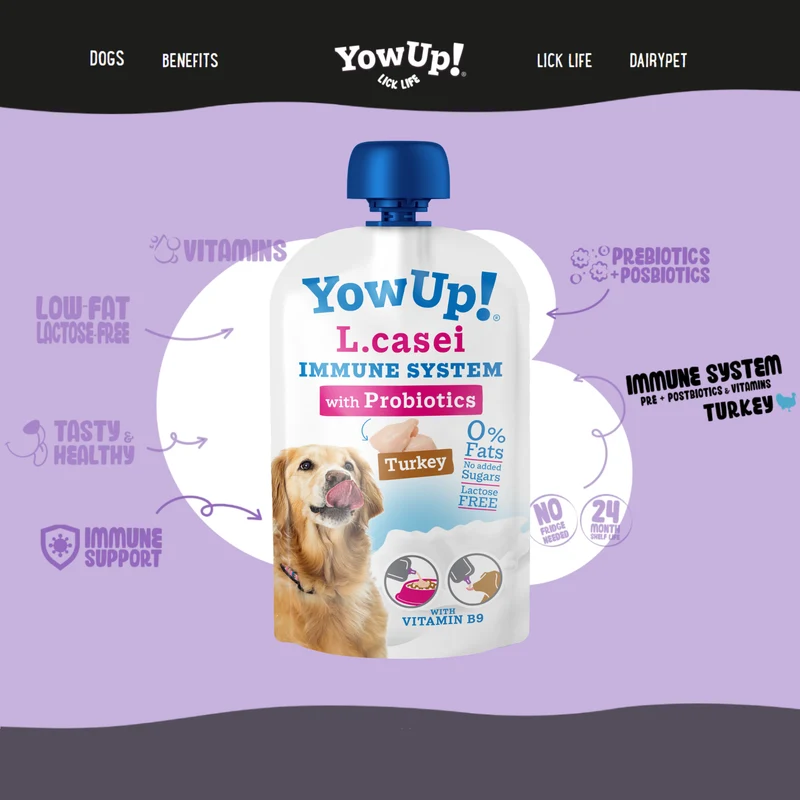 YowUp L.Casei Turkey Dog Wet Food Topper For Immune System 115g